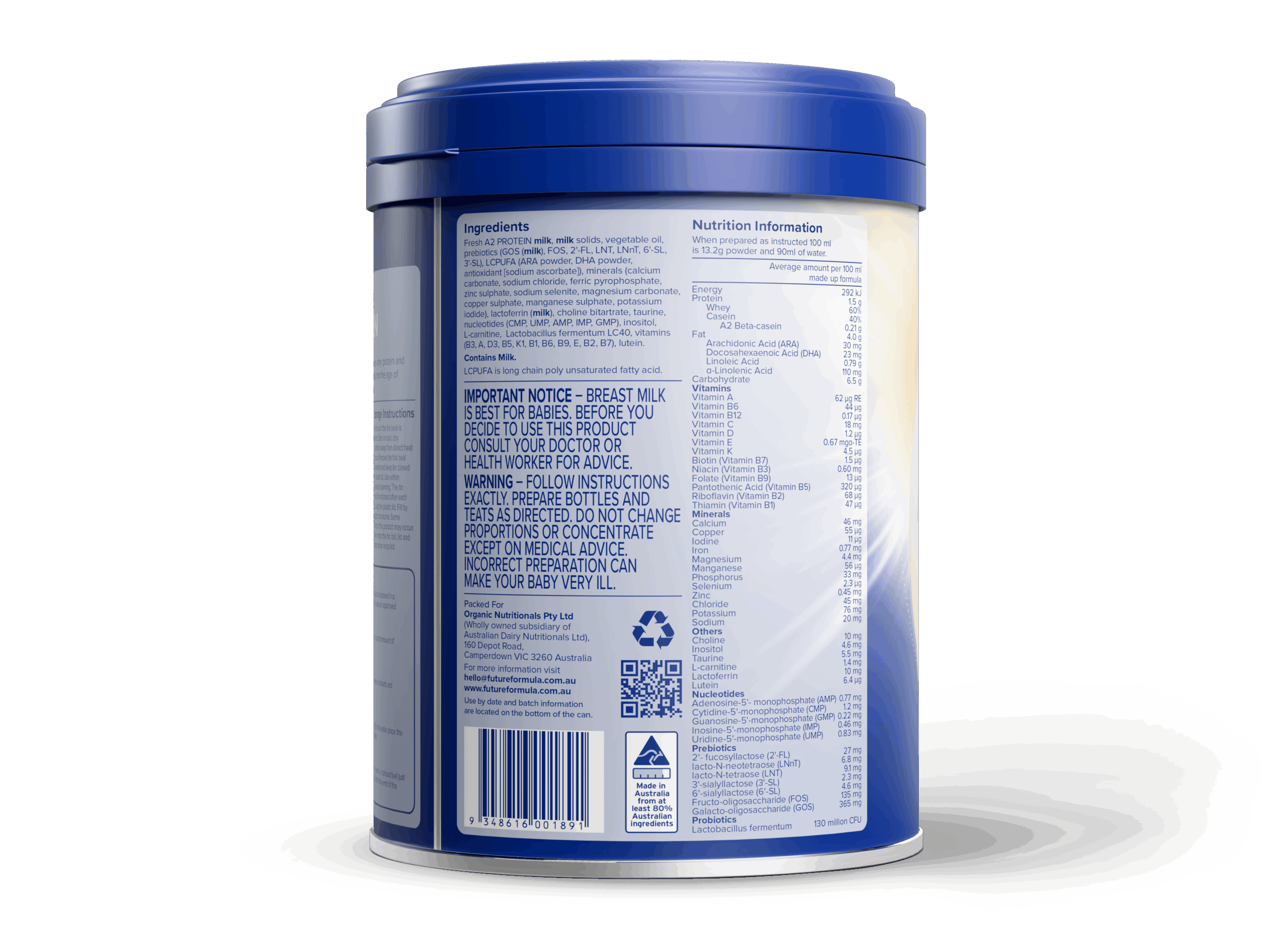 Future A2 Protein Infant Formula Stage 1